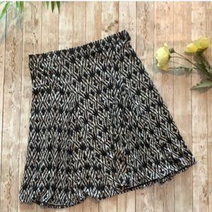 Max Studio Black & White Tribal Print Mini Sz S